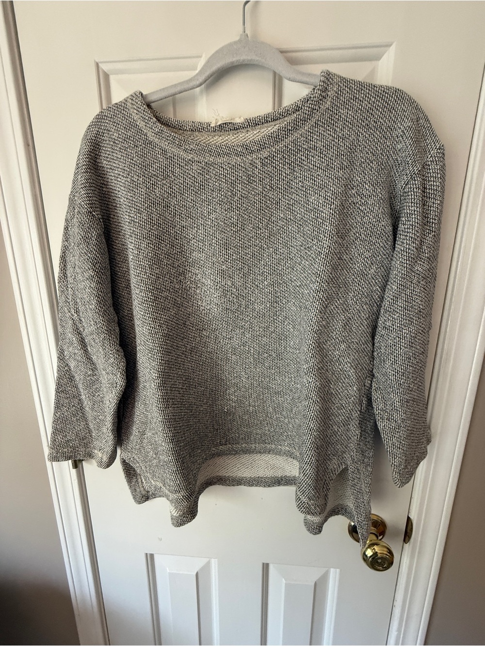 Eileen Fisher Heather Gray Crewneck Sweater